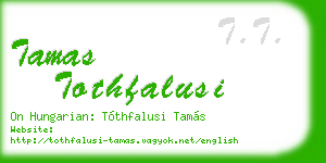 tamas tothfalusi business card